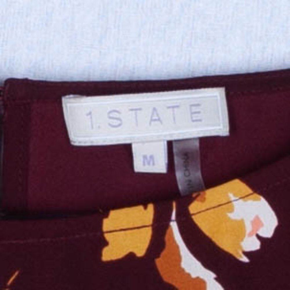1. State Floral Ruffle‎ Blouse Size Medium - Picture 4 of 8